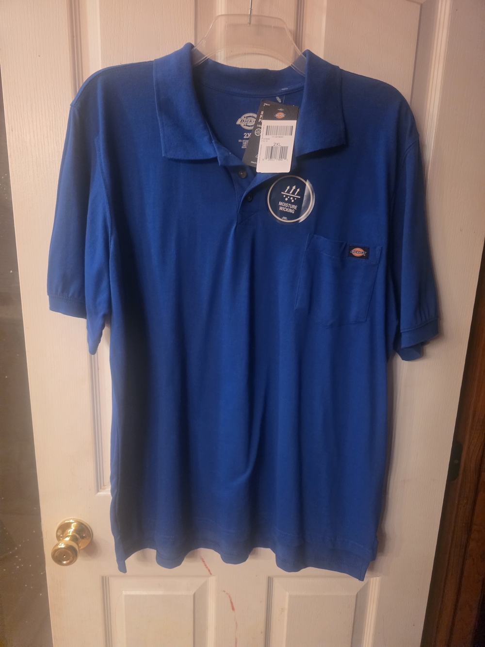 Dickies Men’s Blue Short Sleeve Polo with Chest Pocket